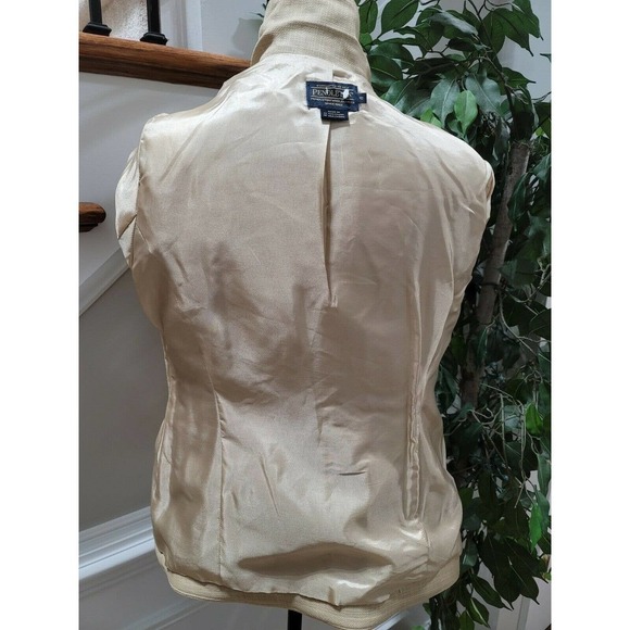 Pendleton Women's Beige Wool Single Breasted Three Buttons Fitted Blazer Size 10 - Picture 8 of 12